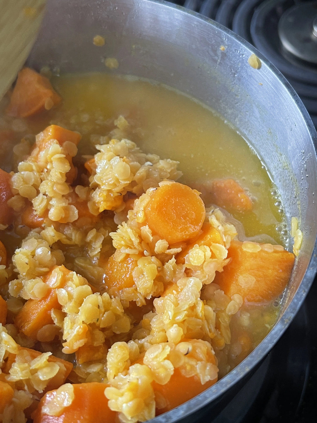 Red Lentil Root Veggie Soup