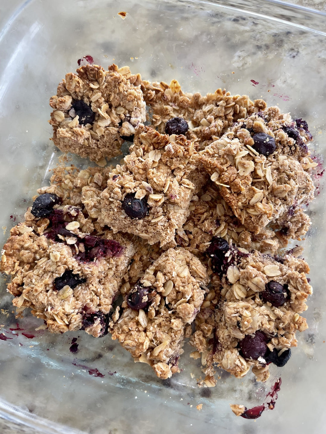 Almond Butter Blueberry Oat Bars